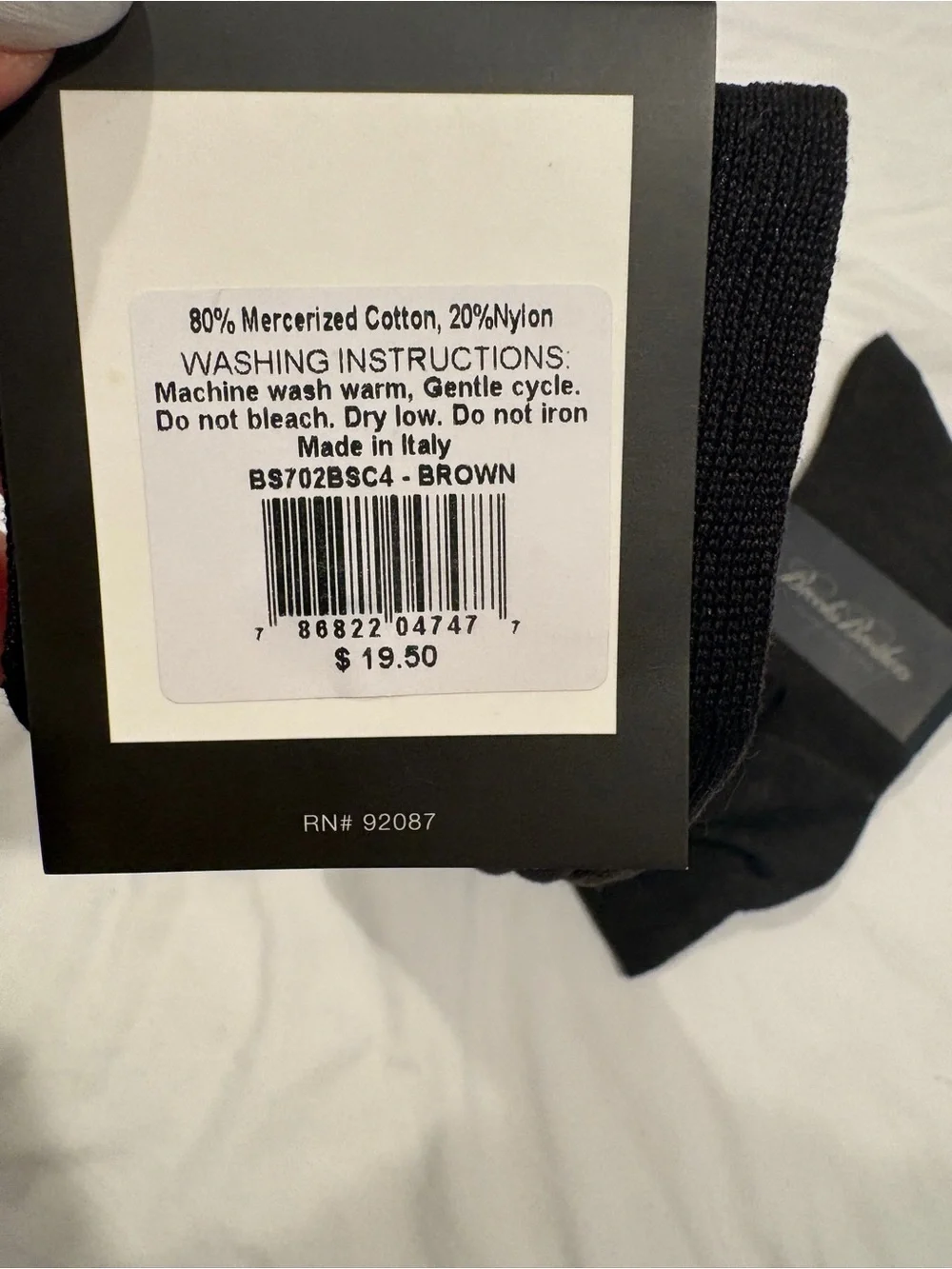 Brand New NWT Brooks Brothers & Saks Fifth Avenue Men's Dress Socks - Brown